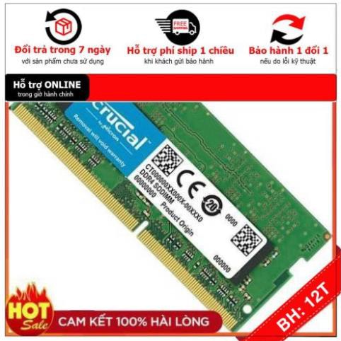 [BH12TH] 🎁 RAM Laptop Crucial 16GB DDR4 2400MHz SODIMM - Hàng Chính Hãng