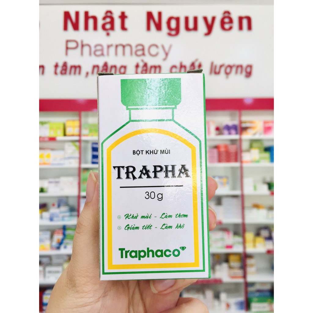 Bột khử mùi TRAPHA 30g Traphaco - Khử mùi, làm thơm, giảm tiết, làm khô