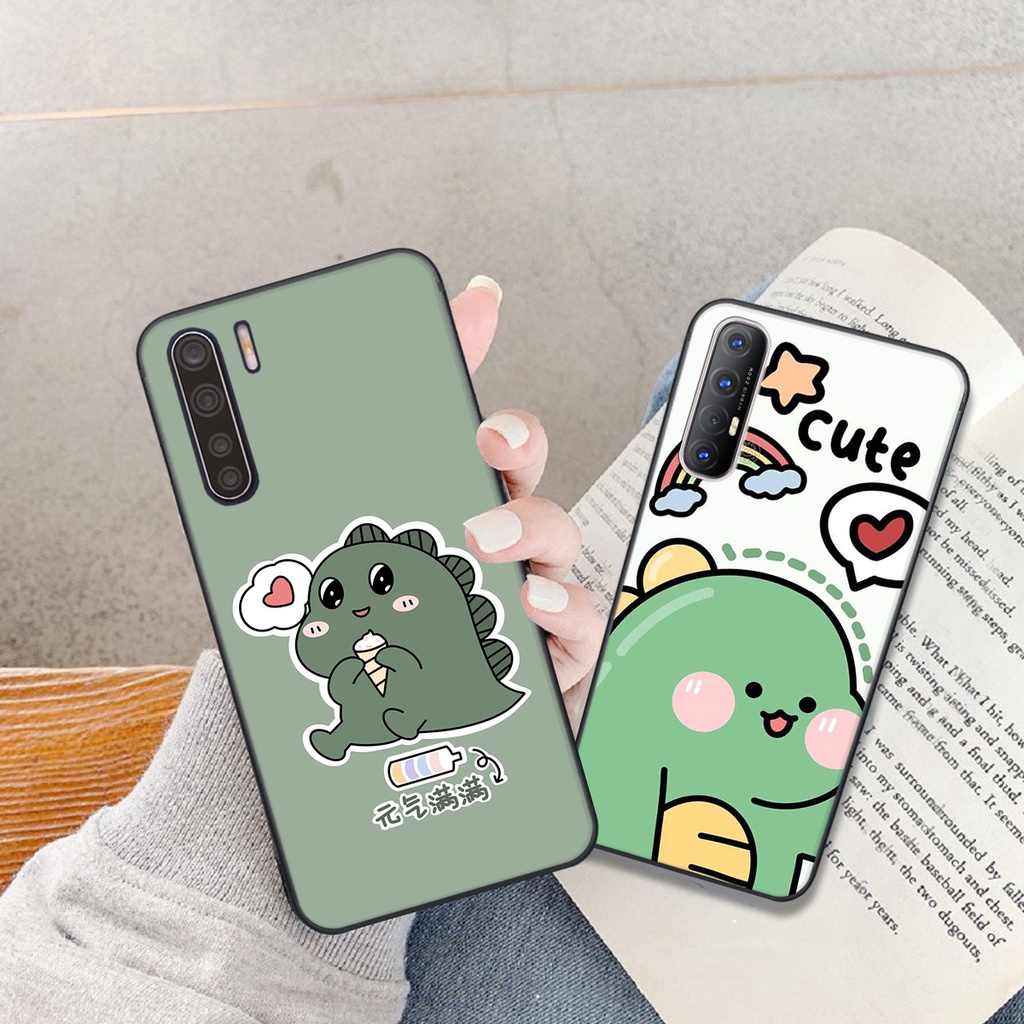 Ốp lưng Oppo Reno 3 - 3 Pro - A91 in hình khủng long cute