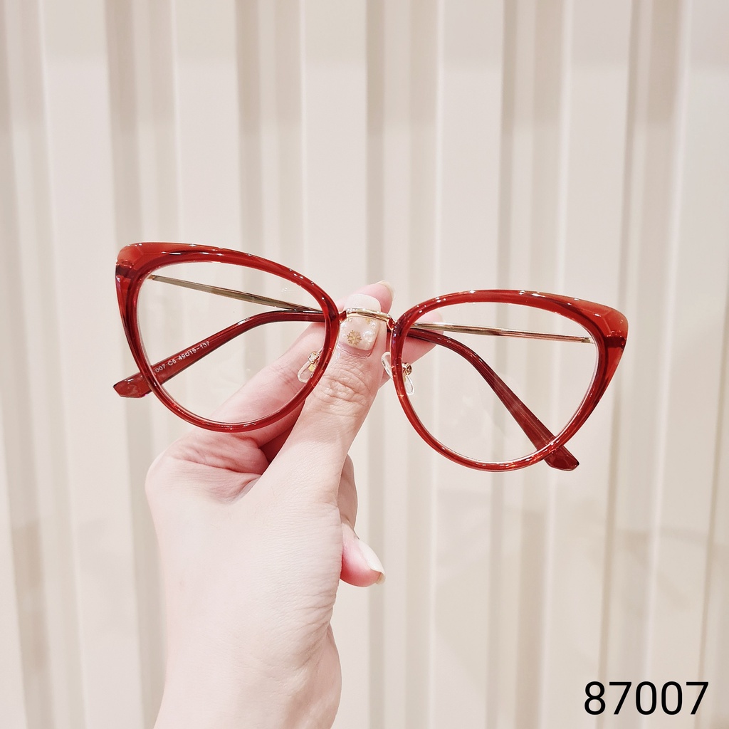 Gọng kính nữ mắt mèo cao cấp Lilyeyewear chất liệu nhựa cứng cáp màu sắc thời trang 87007