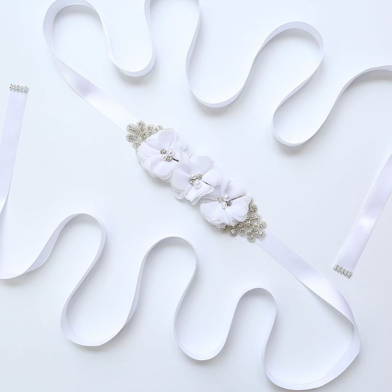 Thắt lưng ruy băng trang trí hoa kiểu dáng thanh lịch