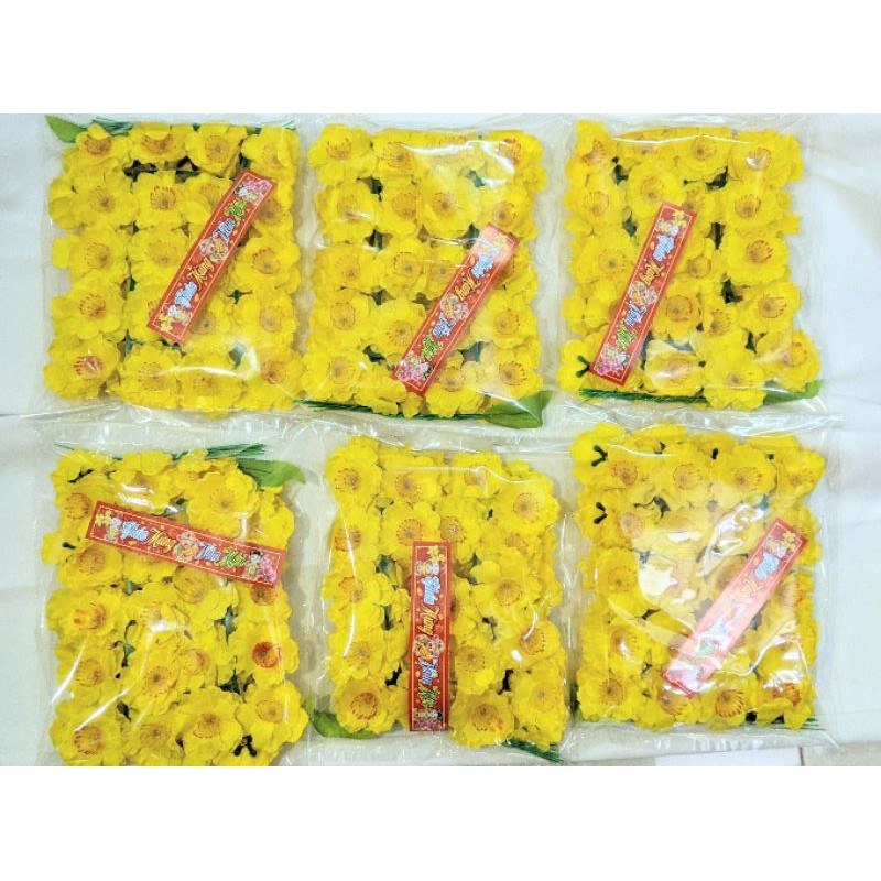 Hoa mai bịch 40 bông trang trí tết giá rẻ 2024