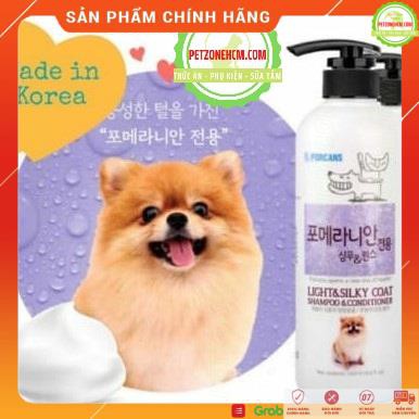 Sữa tắm Forcans Light & Silky coat 550ml 💥FREESHIP💥 cho chó con có làn da nhạy cảm như POM  Forbis