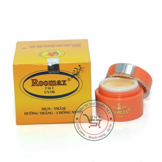 Mỹ phẩm Roomax chính hãng kem mụn giảm thâm dưỡng trắng chống nhờn 3 in 1 màu vàng 10g