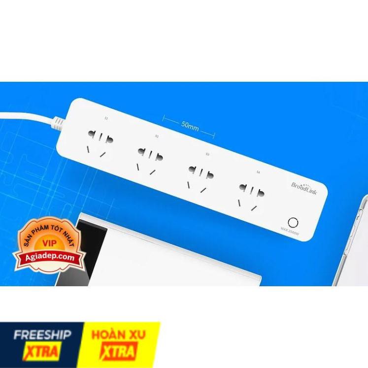 Ổ điện thông minh Broadlink MP1 điều khiển bật tắt từ xa qua wifi internet (Ổ dài gồm 04 ổ)