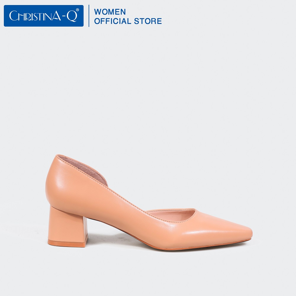 Giày nữ cao gót bít mũi vuông ChristinA-Q GBV074