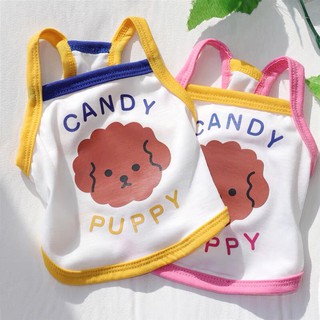 Áo 2 dây mặt poodle cho chó mèo
