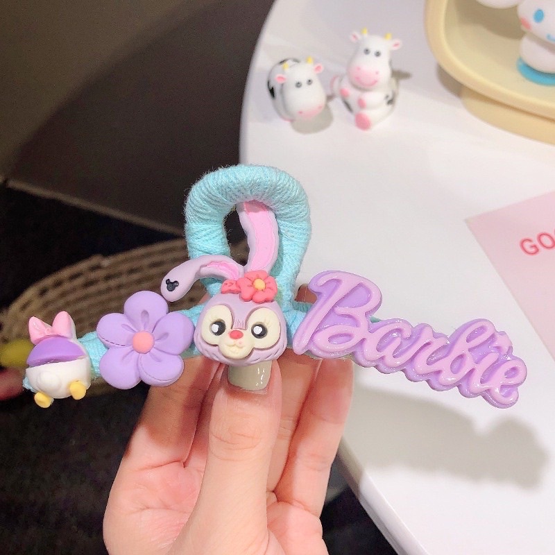 Kẹp tóc càng cua họa tiết thỏ tím Stella phong cách hàn quốc