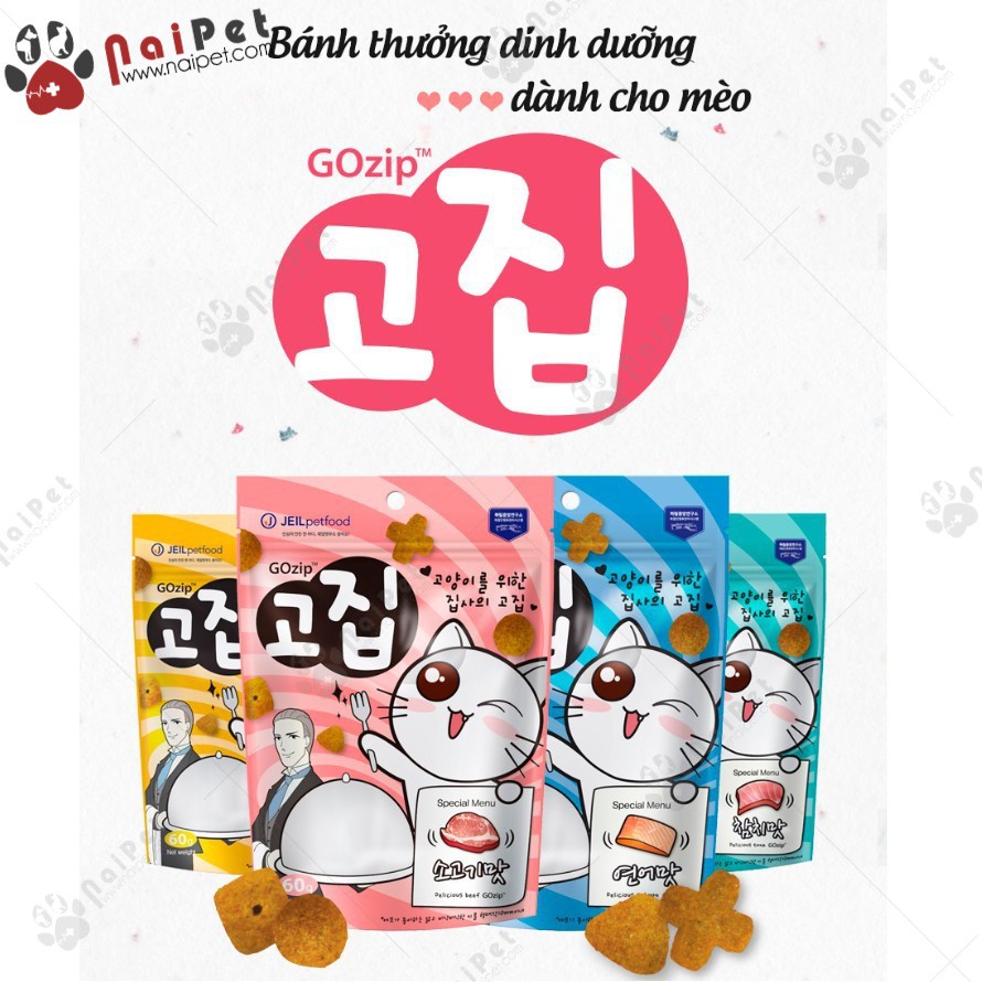 Bánh thưởng Dinh Dưỡng Dành Cho Mèo Gozip 60g