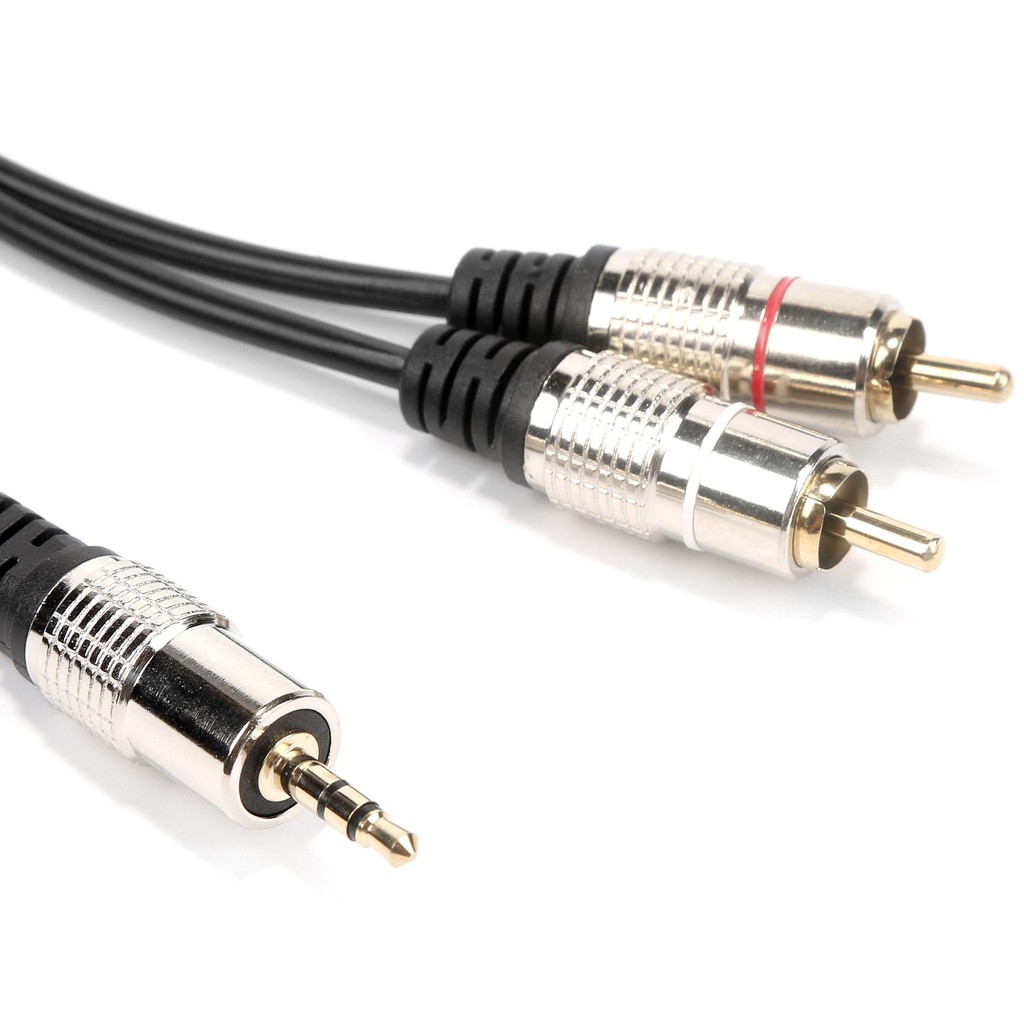 【1.5m/3m/5m/10m】Dây cáp chia âm thanh chiều dài đầu cắm 3.5mm sang 2 đầu RCA cho điện thoại/ loa