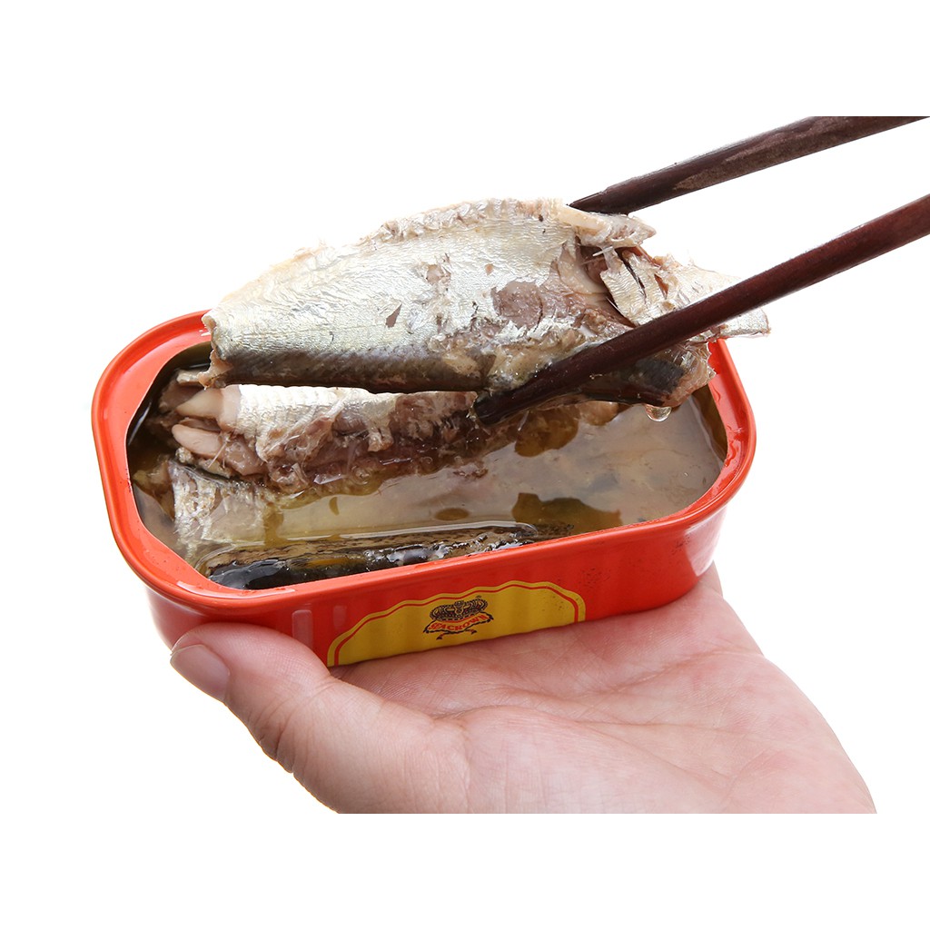 [125g] (Hộp vuông) Cá trích ngâm dầu [VN] SEA CROWN Sardines in vegetable oil (halal) | BigBuy360 - bigbuy360.vn