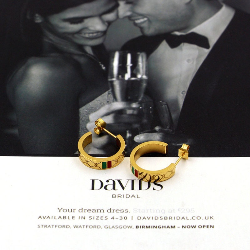 Bông Tai Hình Chữ C Titan Ko Han Rỉ TT 3813