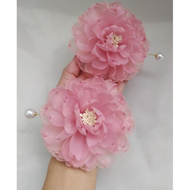 Hoa cúc cài áo handmade Joli màu hồng phối cực xinh