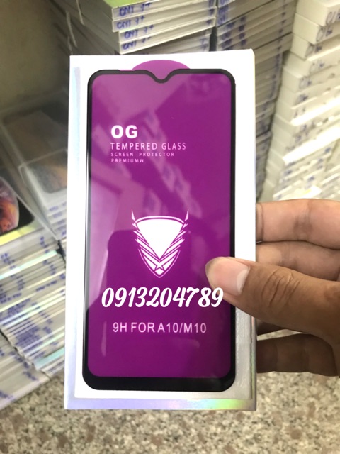 Kính Cường lực OG full màn galaxy A10/ M10 khoan không thủng