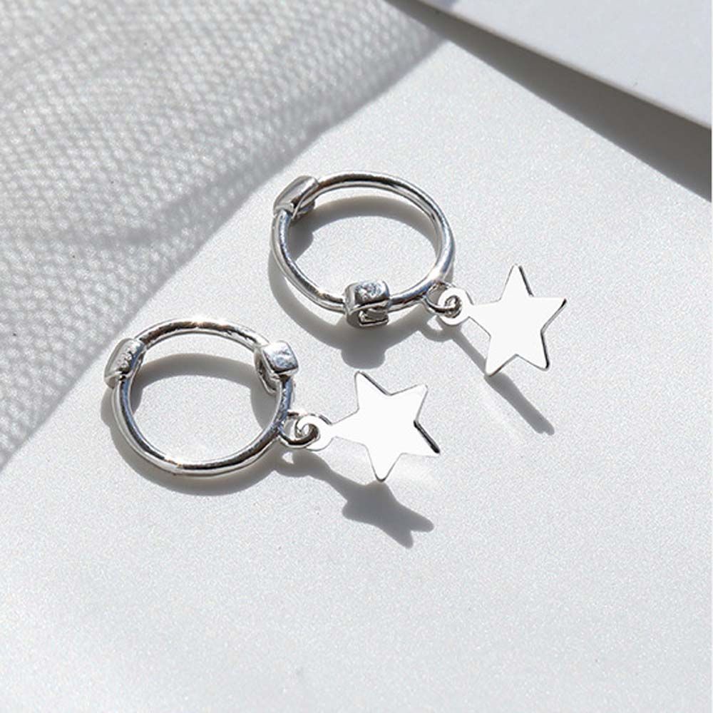 Khuyên tai hình trái tim / thánh giá bằng hợp kim nhiều màu thời trang Hàn Quốc cho nữ