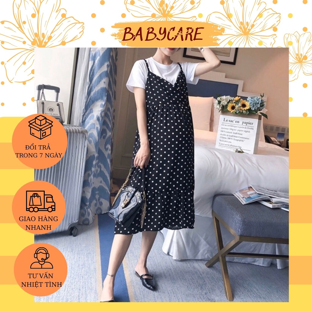 VÁY BẦU ĐẸP-ĐẦM BẦU HÈ CÔNG SỞ YẾM CHẤM BI HÀNG ĐẸP