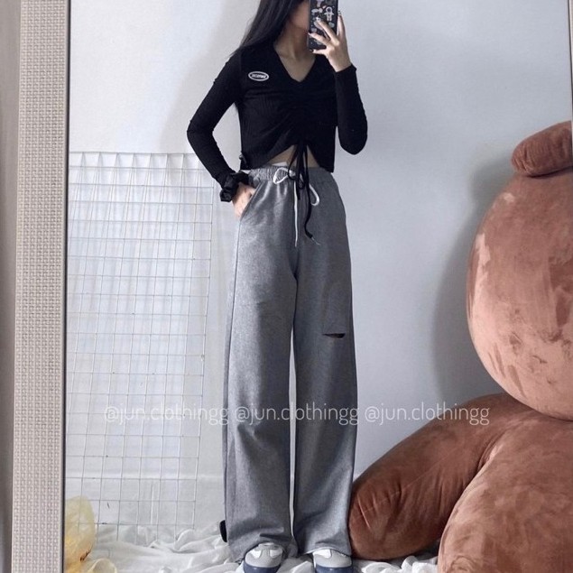 Quần Cullotes xuông xẻ đùi hàng Quảng Châu 3 màu Lyn Closet [Freeship Có sẵn]