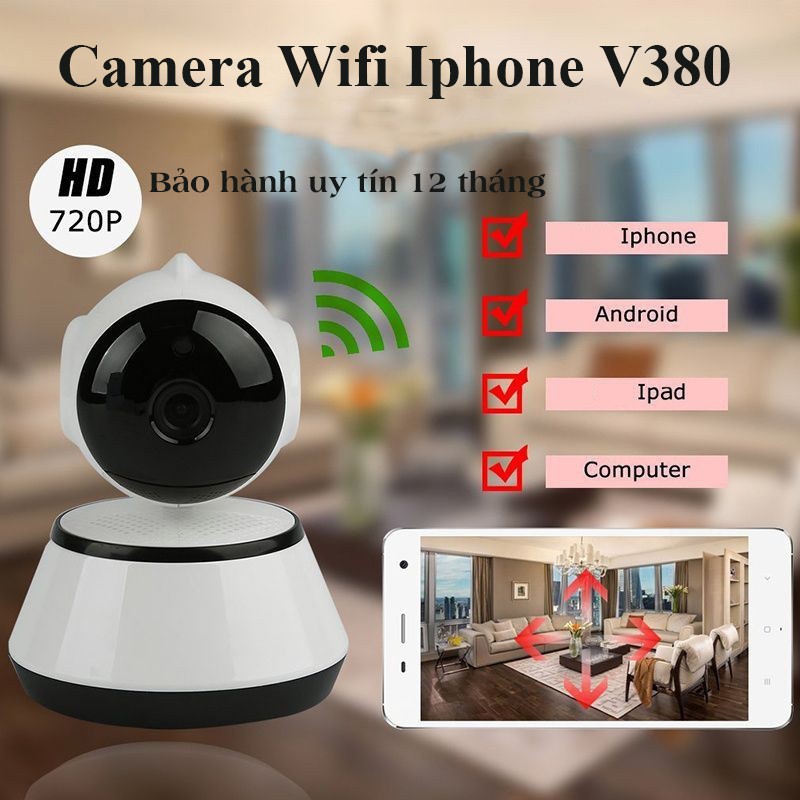 (Ảnh thật-video sp) Camera Wifi IP V380 Mẫu Mới Nhất Bảo Hành Uy Tín 12 Tháng Có Bán Kèm Thẻ 16GB 32GB