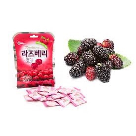 Kẹo Trái Cây 3 Vị Raspberry CW Hàn Quốc 100g 라즈베리 캔디