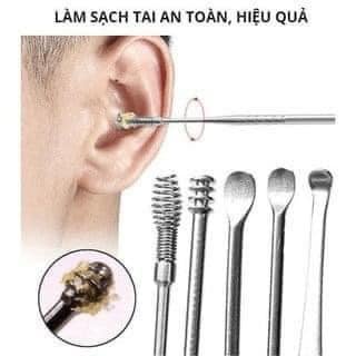 Bộ 5 dụng cụ lấy ráy tai bằng thép không gỉ