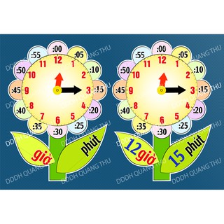 [Đồ dùng dạy học] Đồng hồ hình hoa