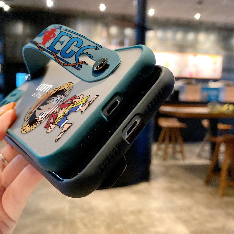 Ốp Điện Thoại Nhám Chống Sốc In Hoạt Hình One Piece Kèm Dây Đeo Cho Xiaomi Redmi Note 11 11S Note 11 Pro 4G/5G