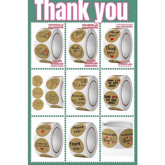 TEM_STICKER-Tem chữ " Thank you" >