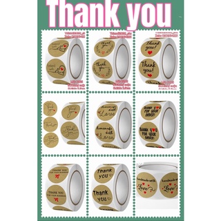 TEM_STICKER-Tem chữ " Thank you" << Đ.KINH 2.5CM, 500TEM/CUON- 20 MẪU ĐẸP>>