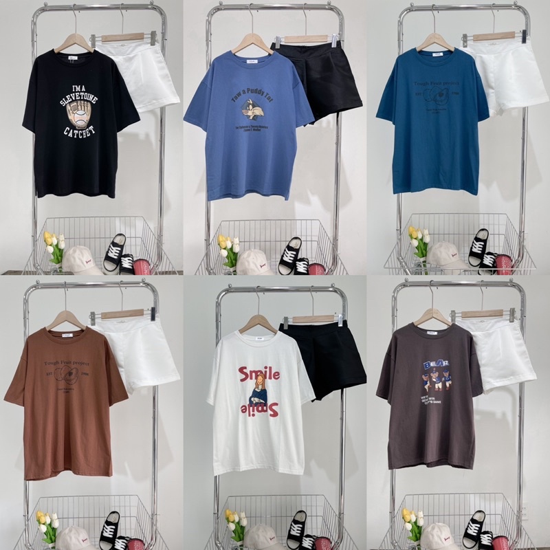 Áo thun đồng giá 99K, Áo phông unisex phom rộng tổng hợp các mẫu hot hit phần 10 Ảnh thật/ sẵn