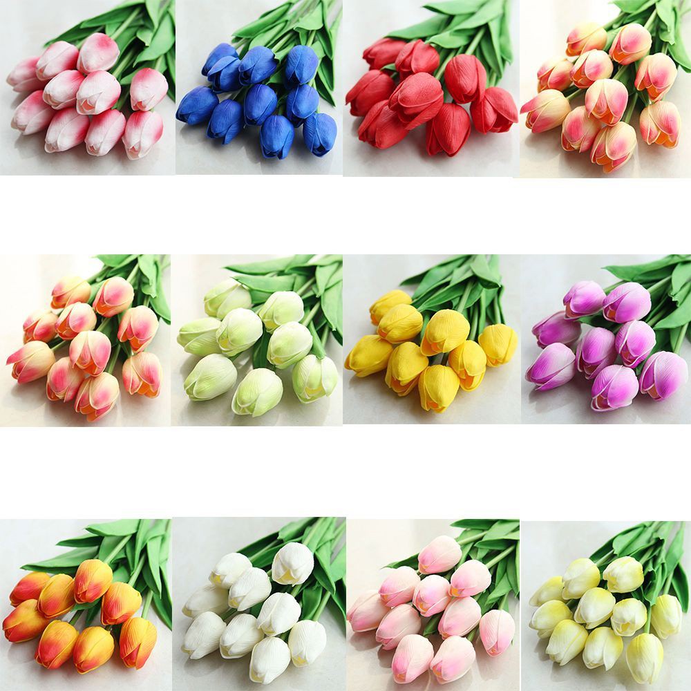 CONOPERYSet 5/ 10 hoa tulip giả  trang trí đa dụng