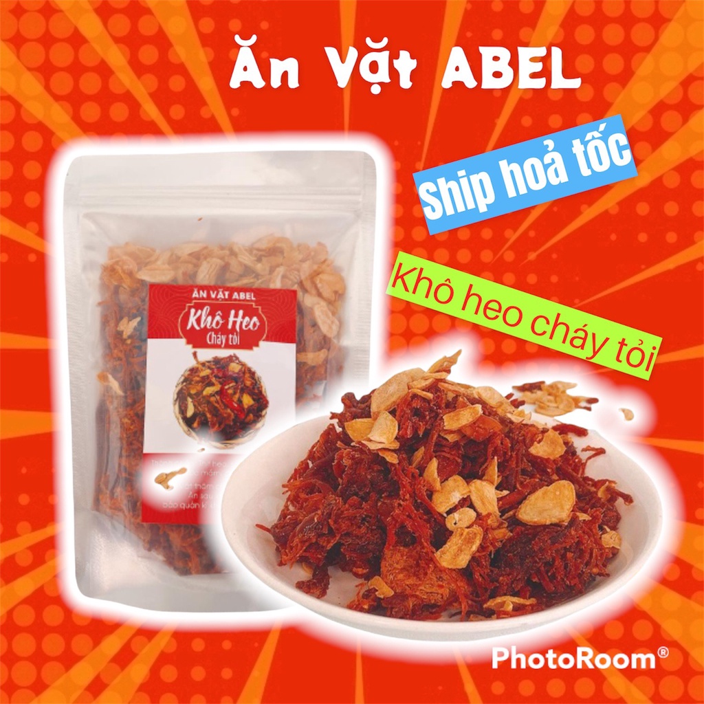 Khô heo cháy tỏi đặc biệt 400 gram , heo khô cháy tỏi ngon , Ăn Vặt ABEL