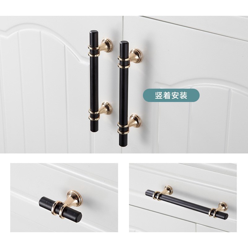 Tay nắm tủ cổ điển màu vàng TD08