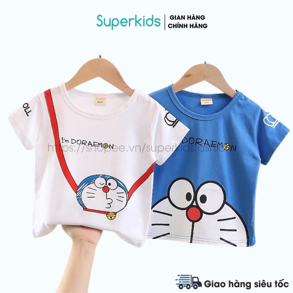 Áo cộc tay Doraemon dễ thương cho bé 8-18kg QATE811