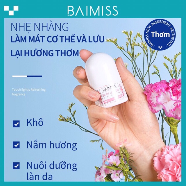 Lăn khử mùi cơ thể 24h BAIMISS nội địa trung | BigBuy360 - bigbuy360.vn
