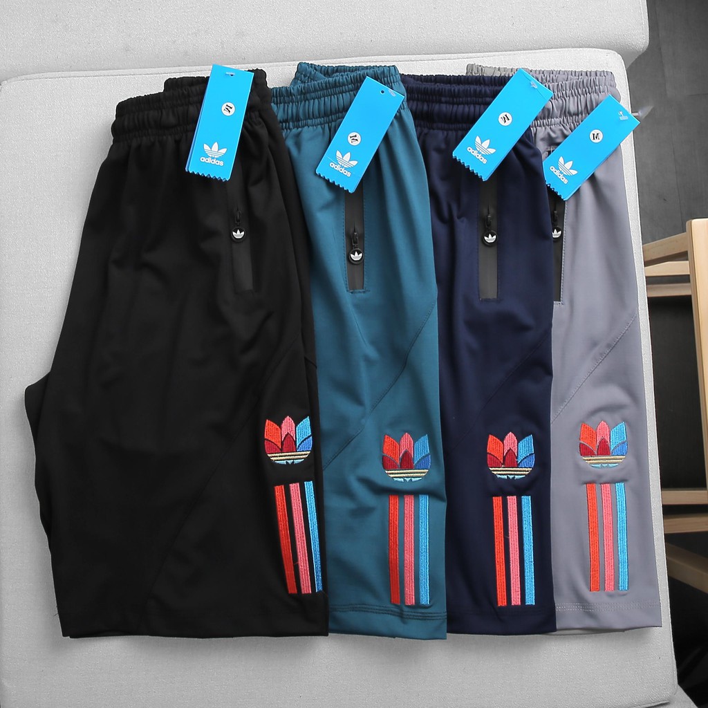 Quần short thể thao nam, quần đùi nam chất liệu poly thoáng mát họa tiết thêu độc đáo QS04 | BigBuy360 - bigbuy360.vn