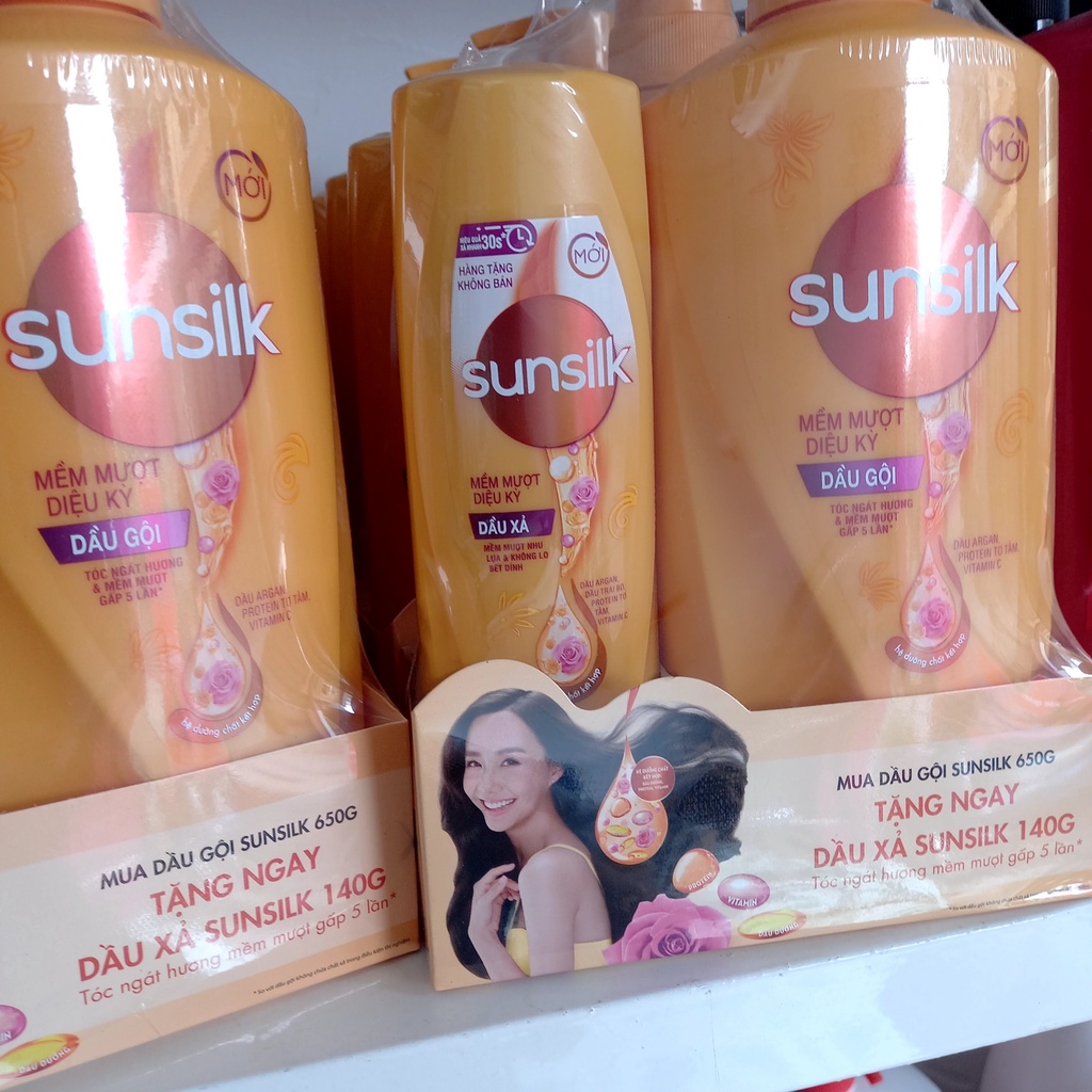 Dầu gội Sunsilk 650g tặng kèm dầu xả 140g