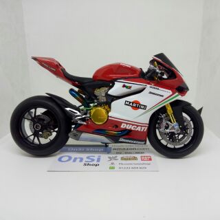 [ ĐÃ SƠN RÁP ] DUCATI 1199 PANIGALE TRICOLORE MÔ HÌNH XE MOTO KIT TAMIYA 1/12