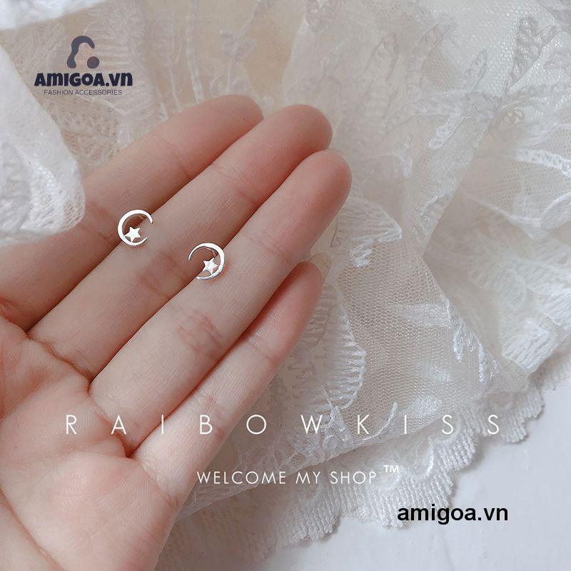 ✨✨Bông tai xi bạc họa tiết xu hướng tối giản đáng yêu cho nữ