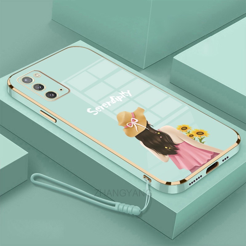 ốp lưng Samsung note 20 Samsung note 20 ultra Ốp Điện Thoại TPU Silicon Viền Mạ Màu Hình Cô Gái Xinh Đẹp Cho Samsung note 20 Samsung note 20 ultra