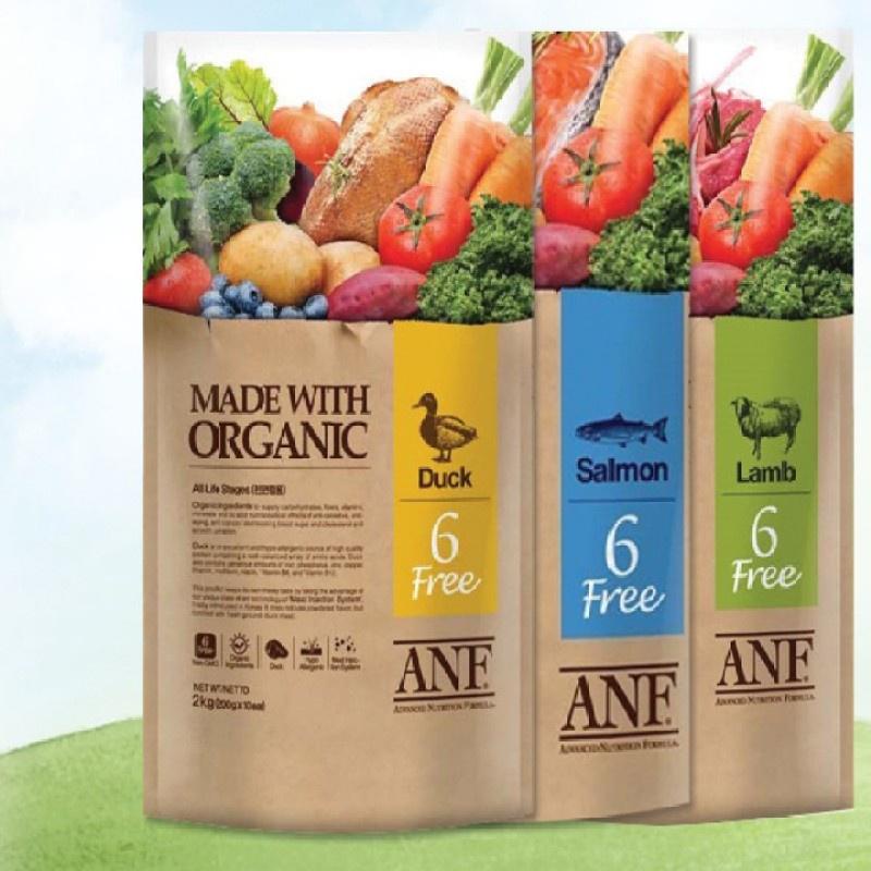 THỨC ĂN HẠT HỮU CƠ CHO CHÓ ANF 6FREE 200G - 3 vị: vị cá hồi, vị cừu, vị vịt