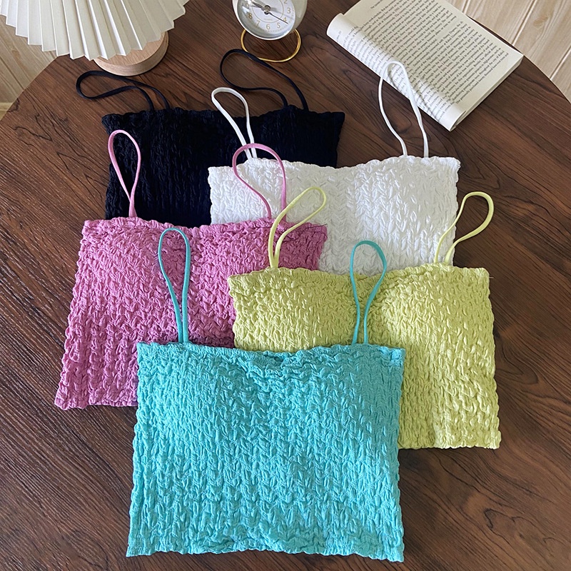 Áo Croptop Cotton Xốp Hai Dây Đệm Mút Nâng Ngực Sexy OTIS 702