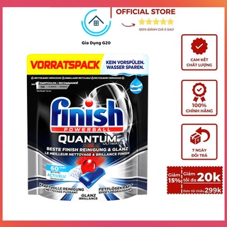 Viên Rửa Chén Bát Finish Quantum Ultimate Túi 60 Viên - Nhập khẩu Đức