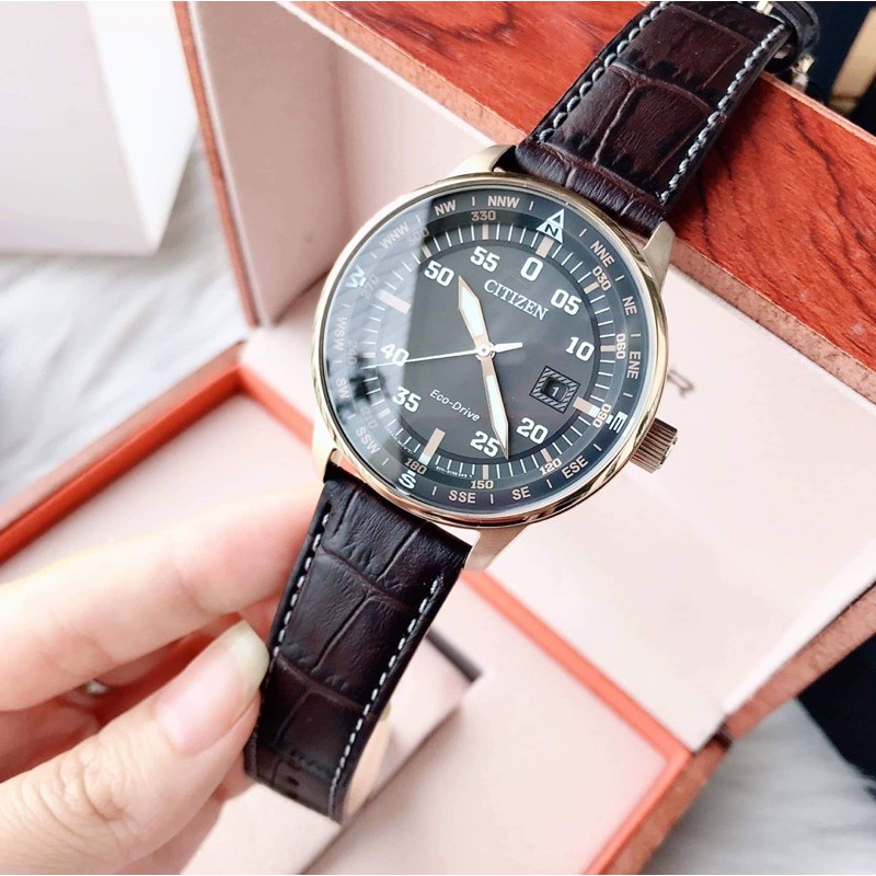 Đồng hồ nam  CITIZEN Eco-Drive Grey Dial Rose-Gold Tone Men’s Watch