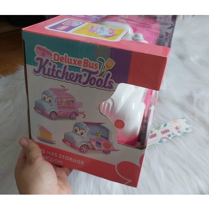 Đồ chơi HỘP XE BUS BẾP GAS ĐÔI Deluxe Bus Kitchen Tools