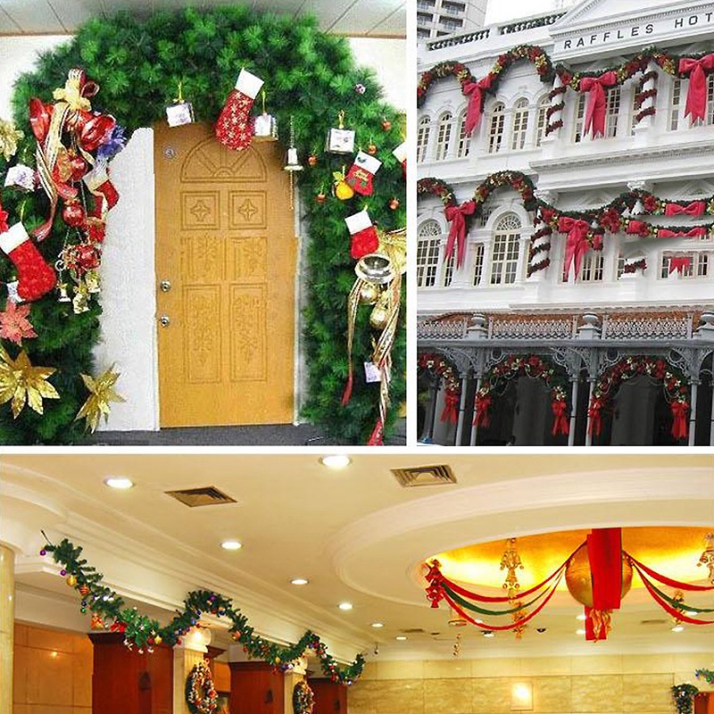 Dây Lá Giả Bằng PVC Dài 2.7m Sang Trọng Dùng Trang Trí Giáng Sinh