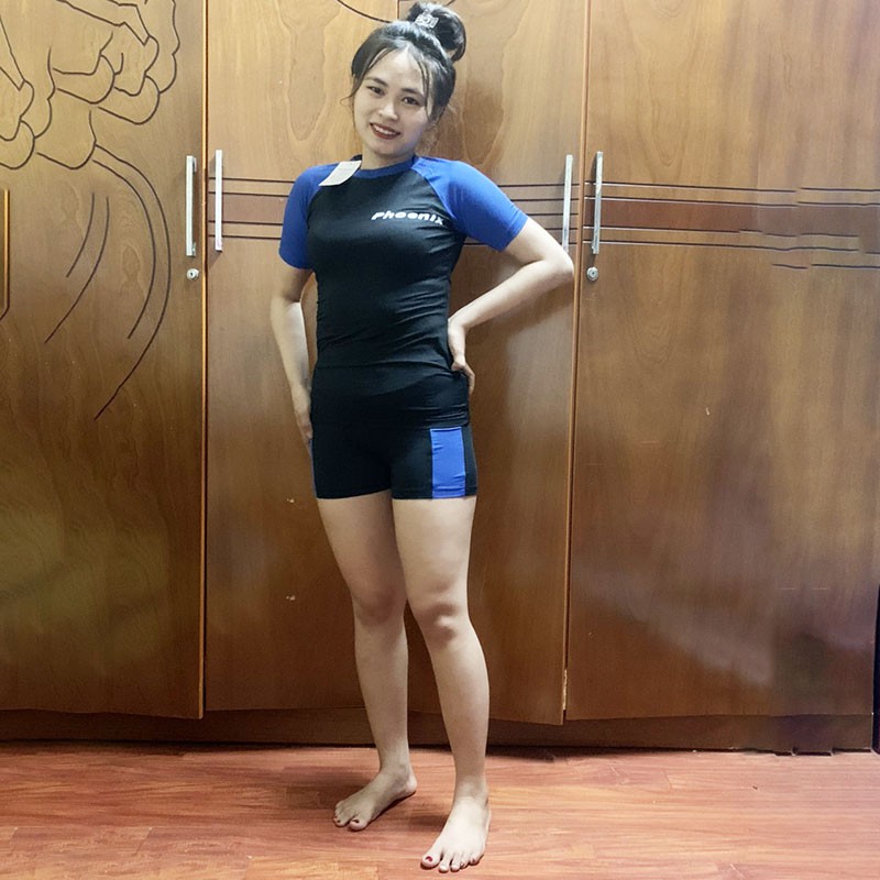 Đồ bơi nữ kín đáo bộ bơi quần đùi tay ống lỡ thun co dãn 4 chiều tôn dáng quyến rủ gợi cảm 1 đổi 1 | DBN006 | BigBuy360 - bigbuy360.vn