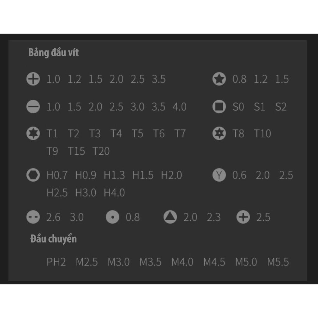 Bộ tua vít - dụng cụ tháo lắp sửa chữa điện thoại laptop đồ điện tử chuyên nghiệp 59in1