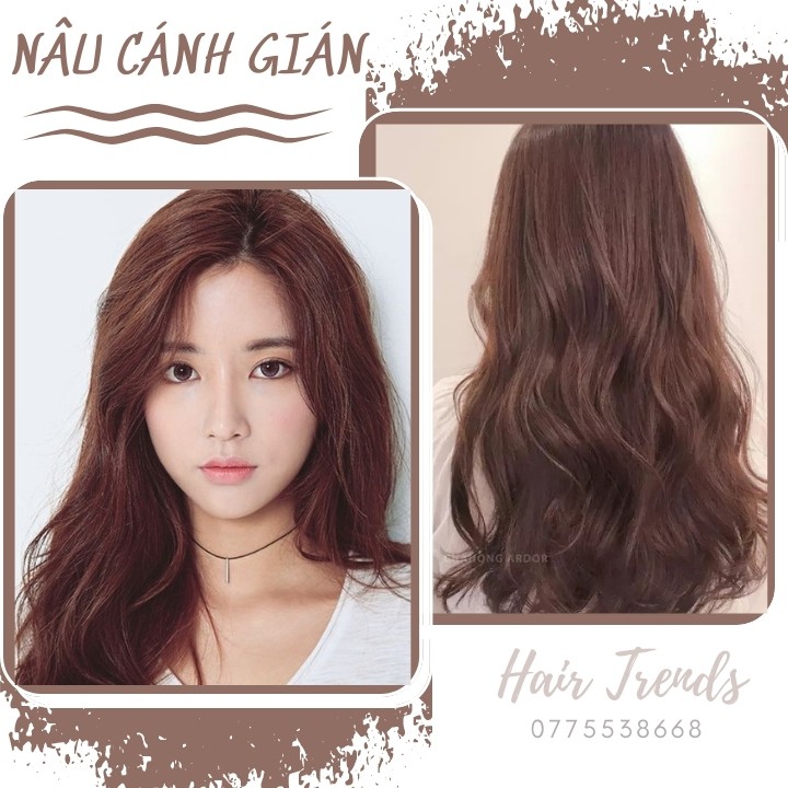 Thuốc nhuộm tóc màu NÂU CÁNH GIÁN  tặng kèm trợ dưỡng oxy 100ml màu nhuộm Chiko-hairtrends shop (CCK6.61)