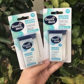 TĂM XỈA RĂNG Y TẾ - DONTODENT Brush Sticks, hộp 150 chiếc.