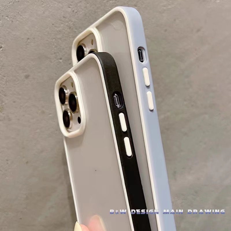 Ốp Điện Thoại Acrylic Cứng Trong Suốt Mặt Nhám Chống Sốc Sang Trọng Cho iPhone 13 12 11 Pro MAX XR X XS MAX 7 8 Plus